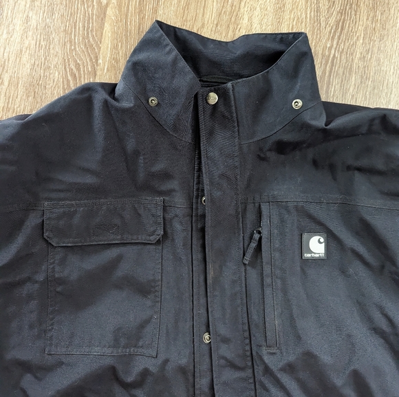 Carhartt C72 Mens 2XL Black Long Sleeve Full Zipper Coat - Picture 2 of 9